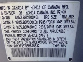2005 PILOT SILVER EX-L 3.5 AT AWD  A24021